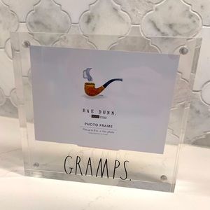 BRAND NEW Rae Dunn Clear ‘GRAMPS’ 6” x 4” Picture Frame
